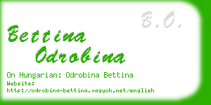 bettina odrobina business card